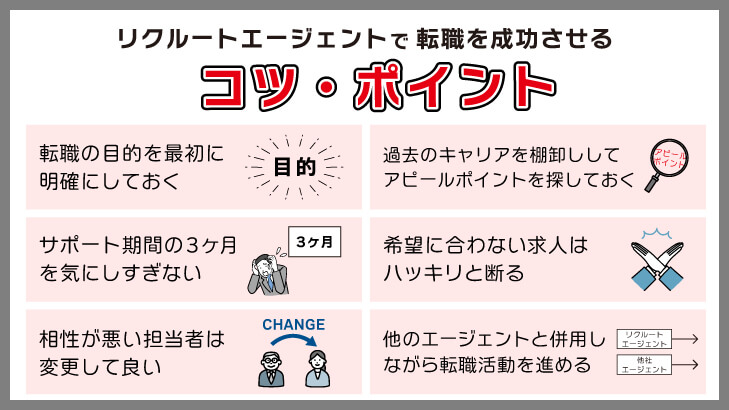 リクルートエージェントで転職を成功させるコツ・ポイント